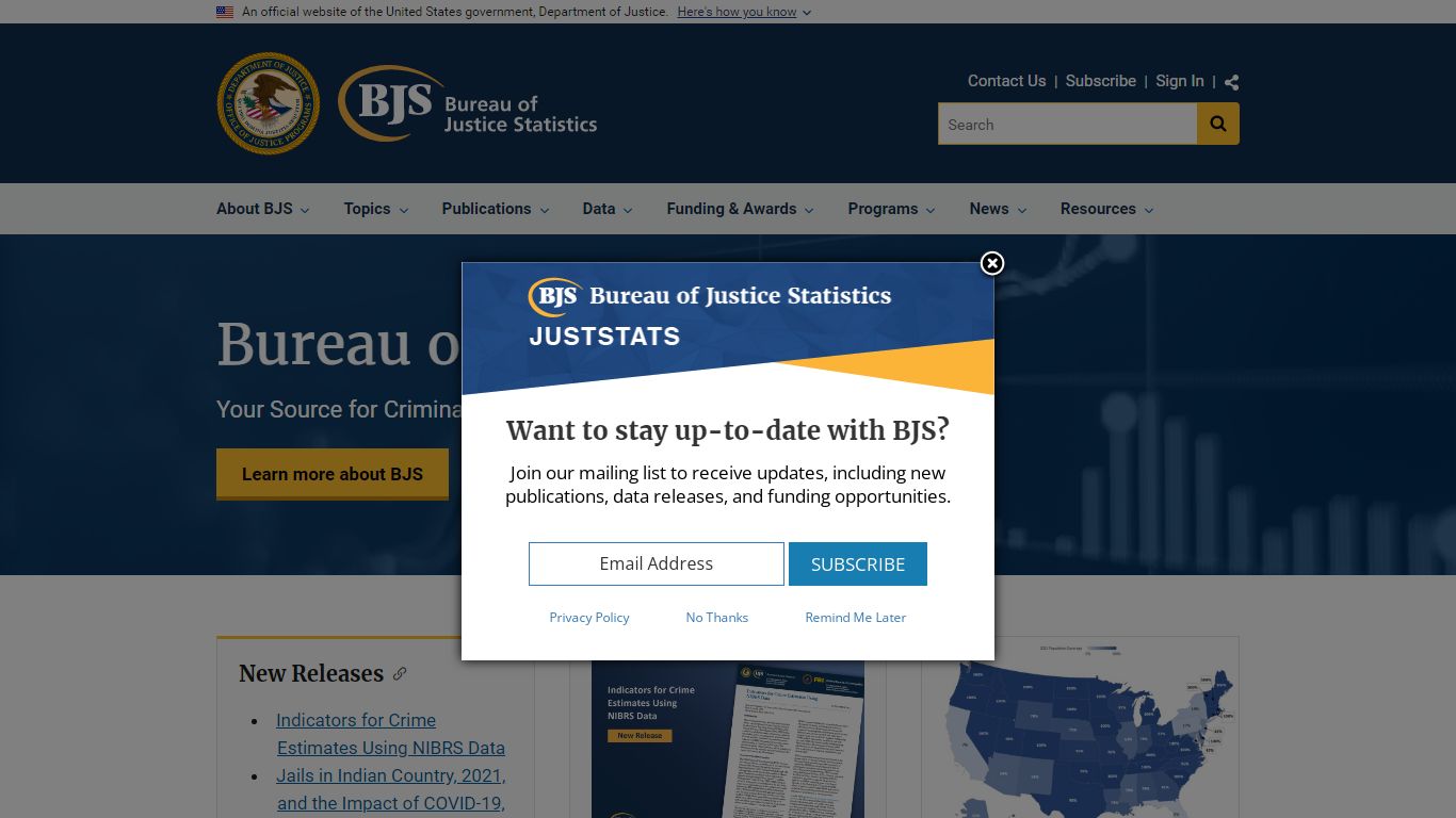 Bureau of Justice Statistics (BJS) - Arrest data